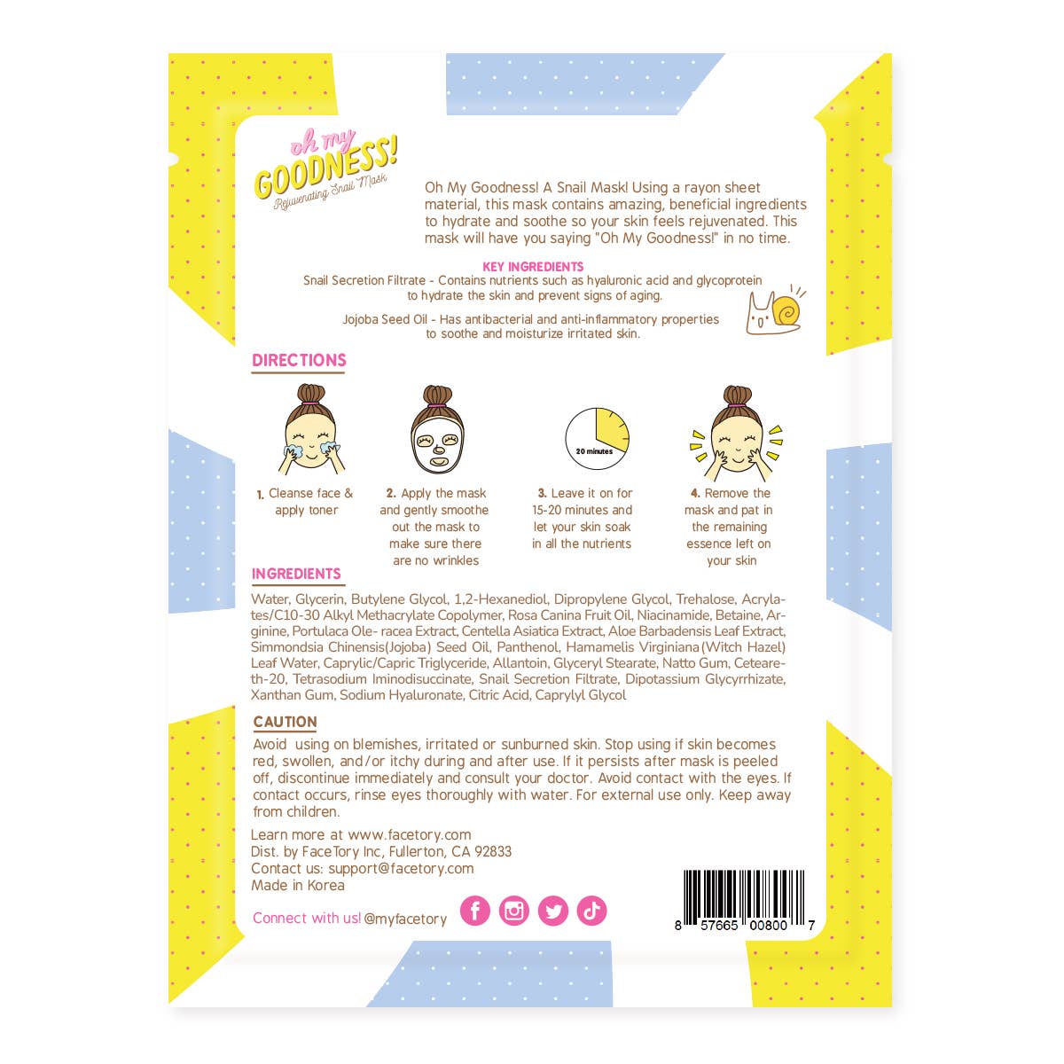 Face Mask - Korean Beauty - Rejuvenating - Oh My Goodness