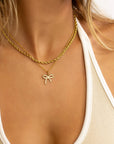 Charm | Rhinestone Bow Charm 18k Gold Plated