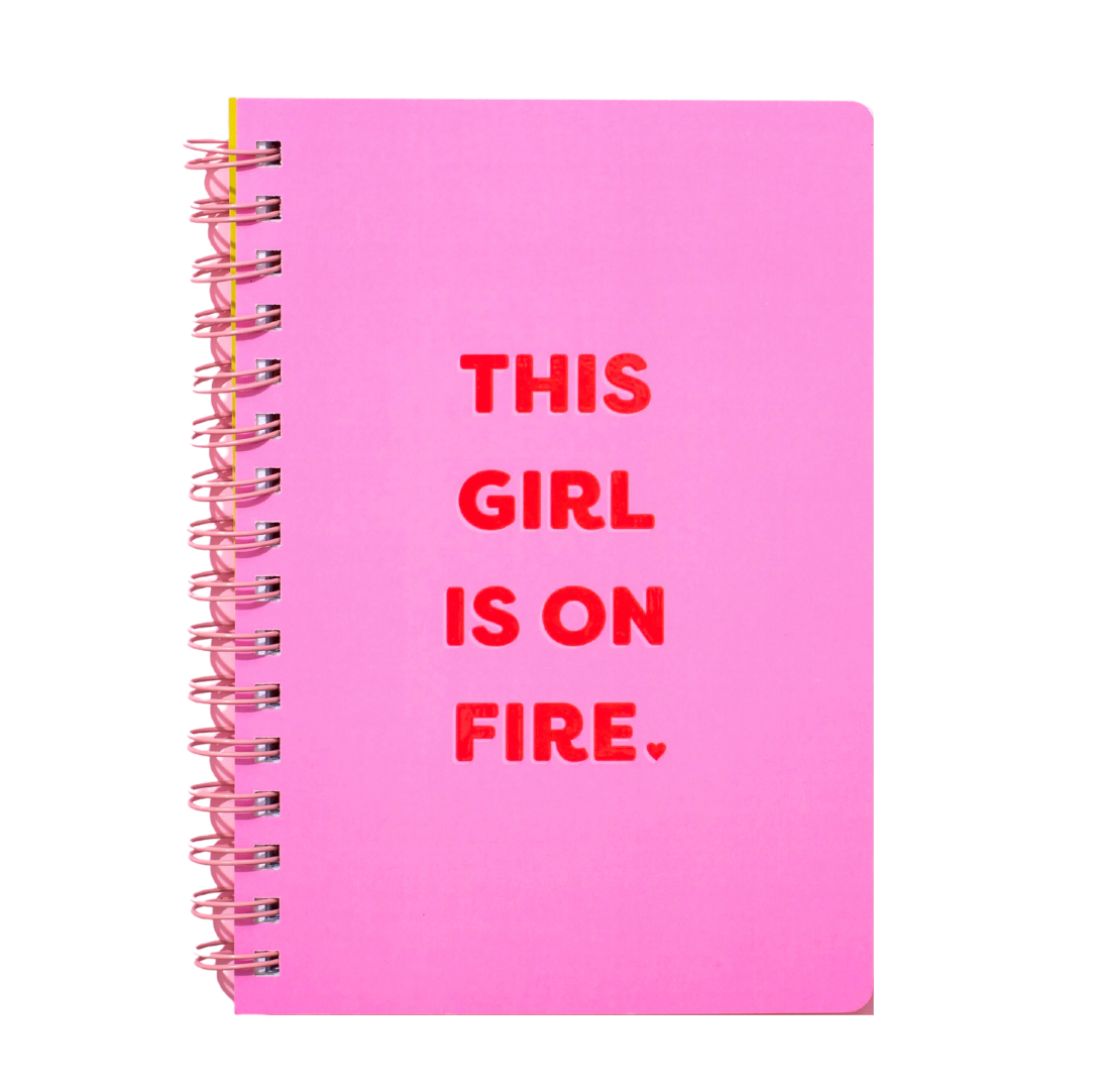Spiral Notebook - &quot;This Girl is on Fire&quot;