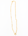 Paperclip Link Necklace, 18k Gold Plated