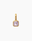 Birth Month Gemstones, 18k Gold Plated Charm