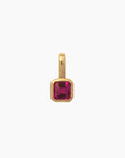 Birth Month Gemstones, 18k Gold Plated Charm