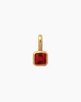 Birth Month Gemstones, 18k Gold Plated Charm