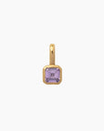 Birth Month Gemstones, 18k Gold Plated Charm