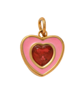 Holiday Green Circle Gem, 18k Gold Plated Charm