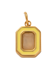 Holiday Green Circle Gem, 18k Gold Plated Charm