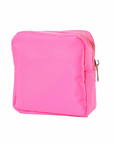 Bubblegum Pink- Mini Square Nylon Pouch