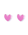 Heart Stud Earrings (Various Colours)