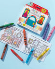 House of Crayons with Coloring Book