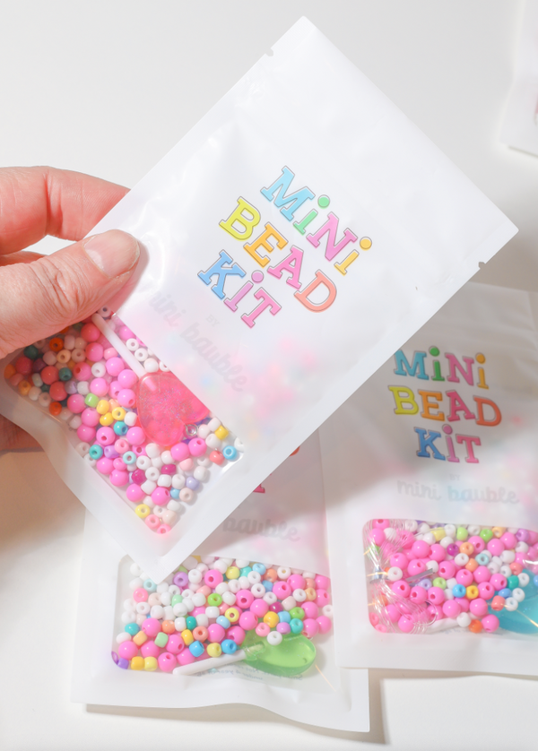 Lollipop Heart Charm Bead Kit  | Mini Bauble Bead Kit