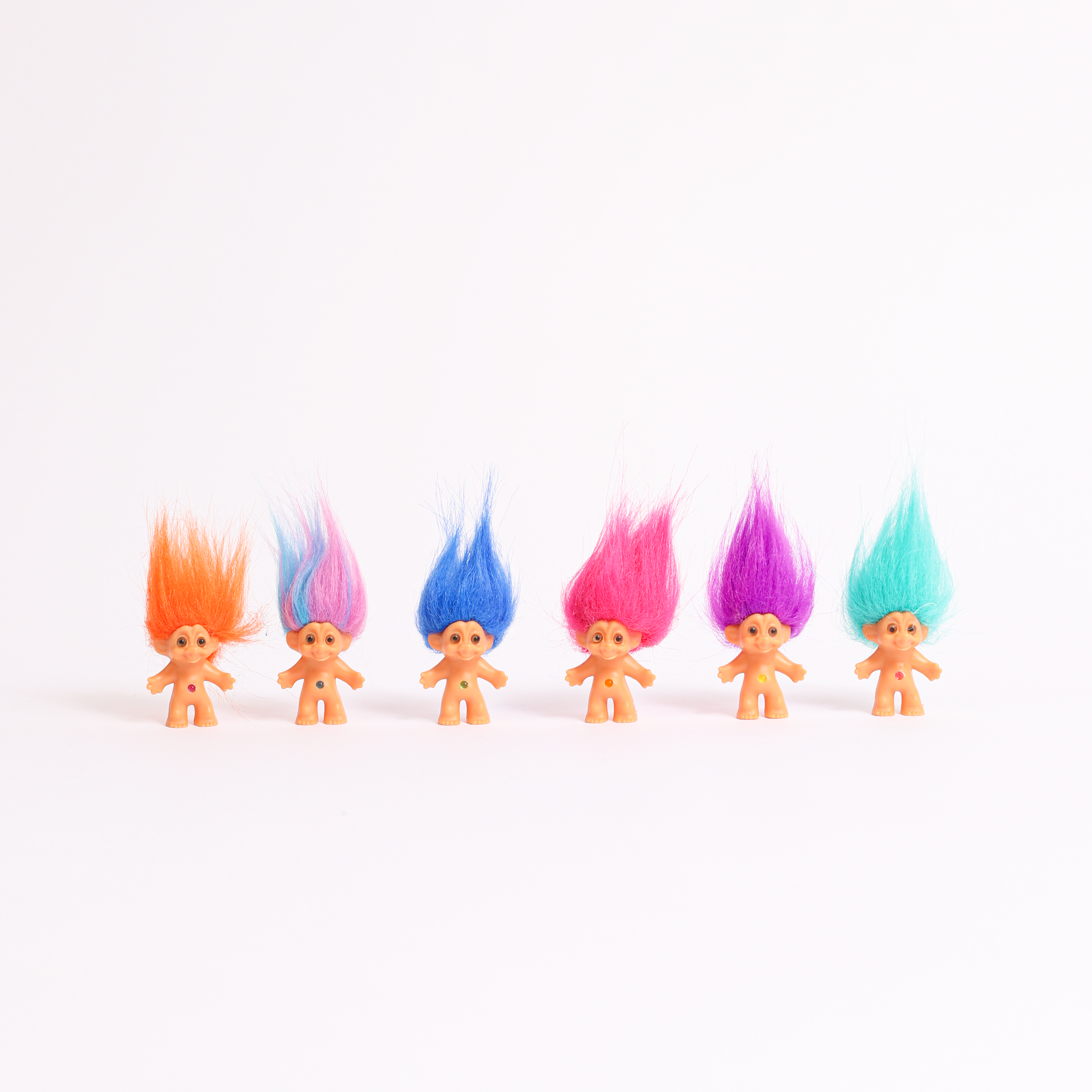  Worlds Smallest Good Luck Trolls Bundle Set of 6 : Toys & Games