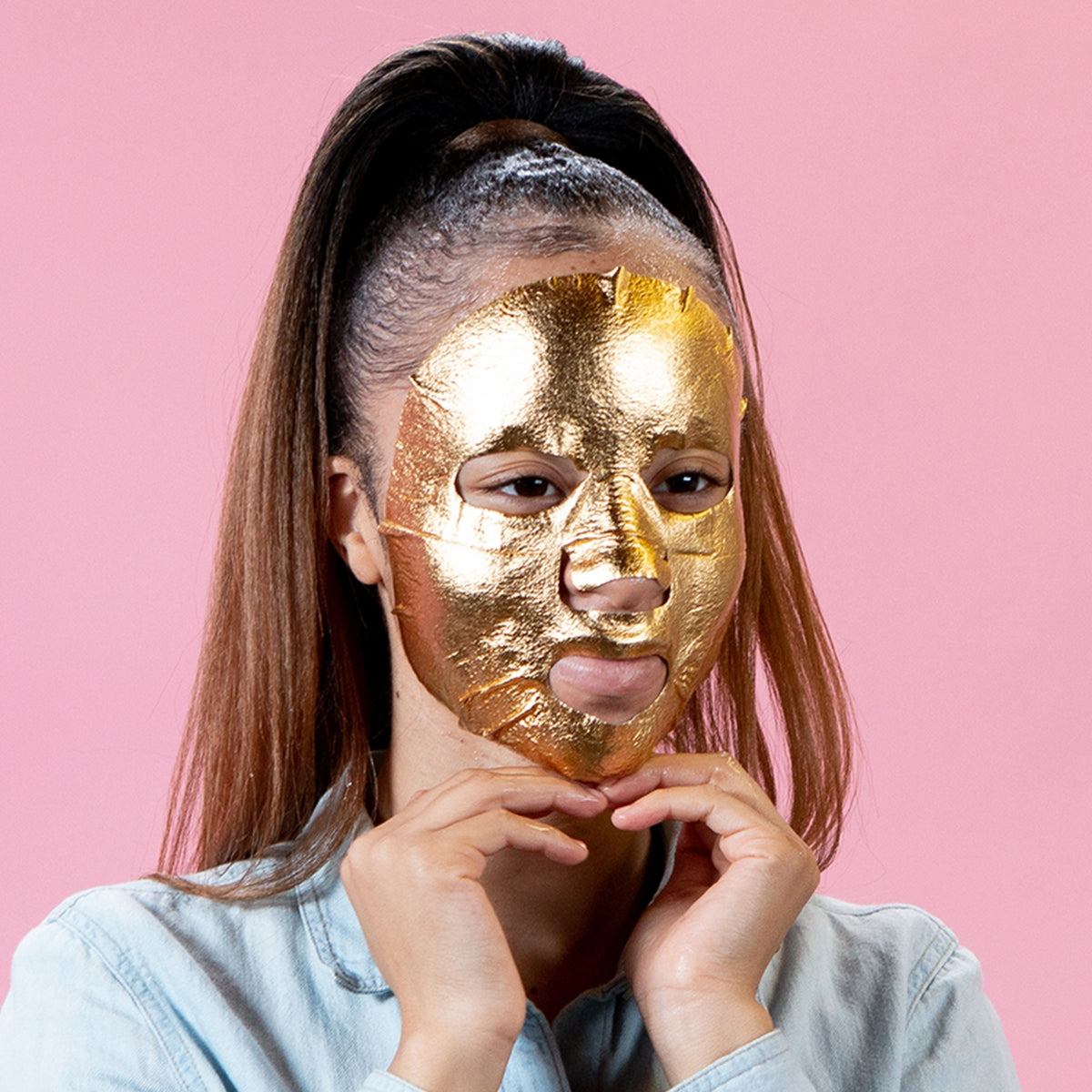 Be Bright Be You Brightening Foil Mask on Face