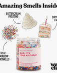 "OMG, It's Your Birthday" candle visualization of scents