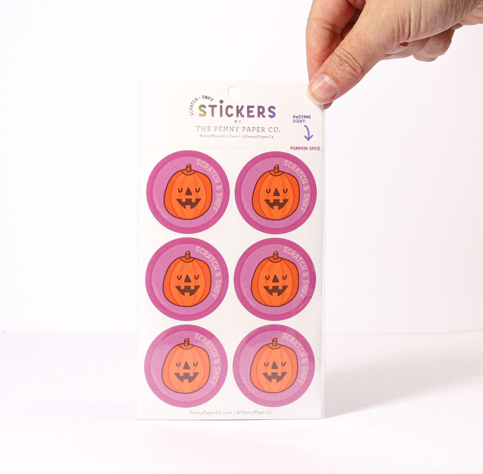 Pumpkin Spice, Scented Scratch and Sniff Stickers