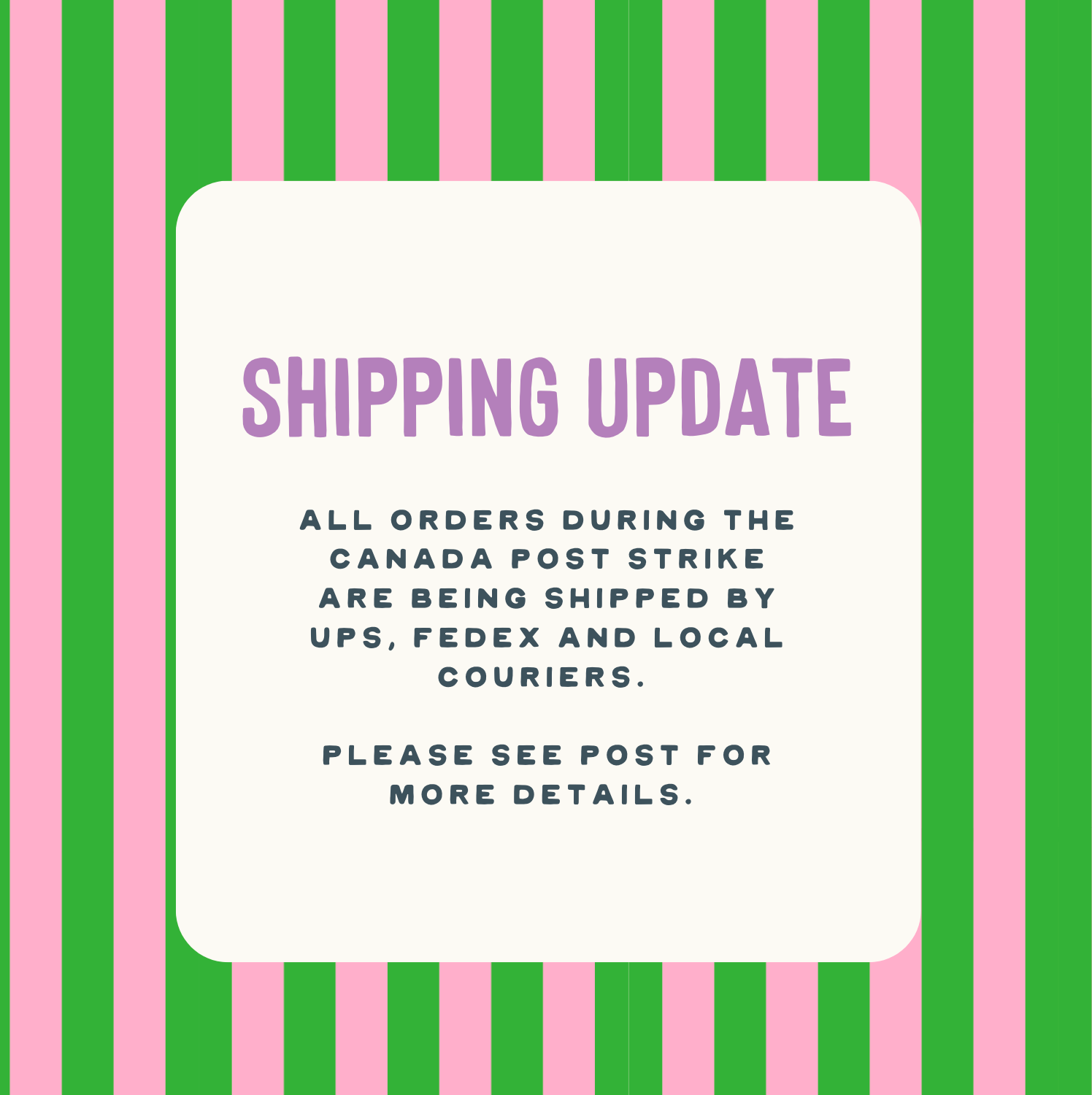 Shipping Updates