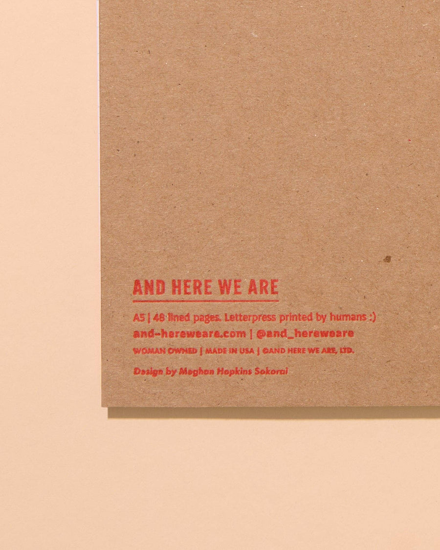 Letterpress A5 Lined Spiral Notebook—Pickles