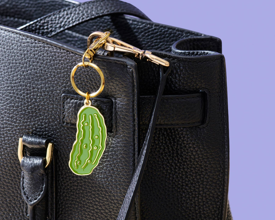Enamel Keychain & Bag Charm—Pickle (Veggie, Foodie, Summer)