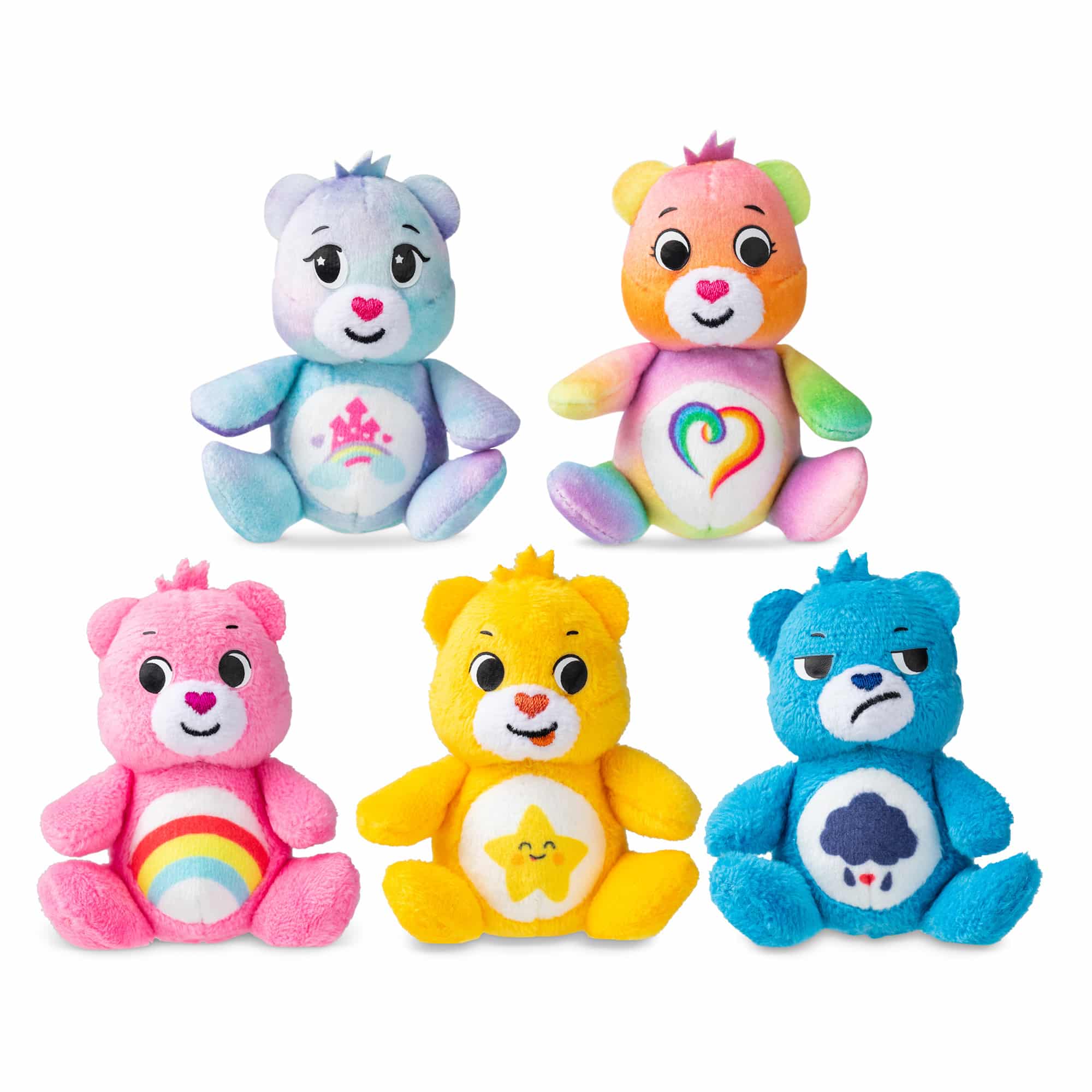 All 5 Care Bear micro plushies