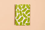 Letterpress A5 Lined Spiral Notebook—Pickles