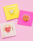Pin Card - Star - Pearl + Gold Confetti