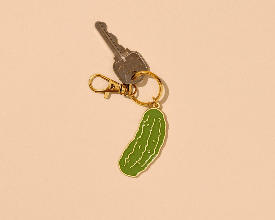 Enamel Keychain & Bag Charm—Pickle (Veggie, Foodie, Summer)