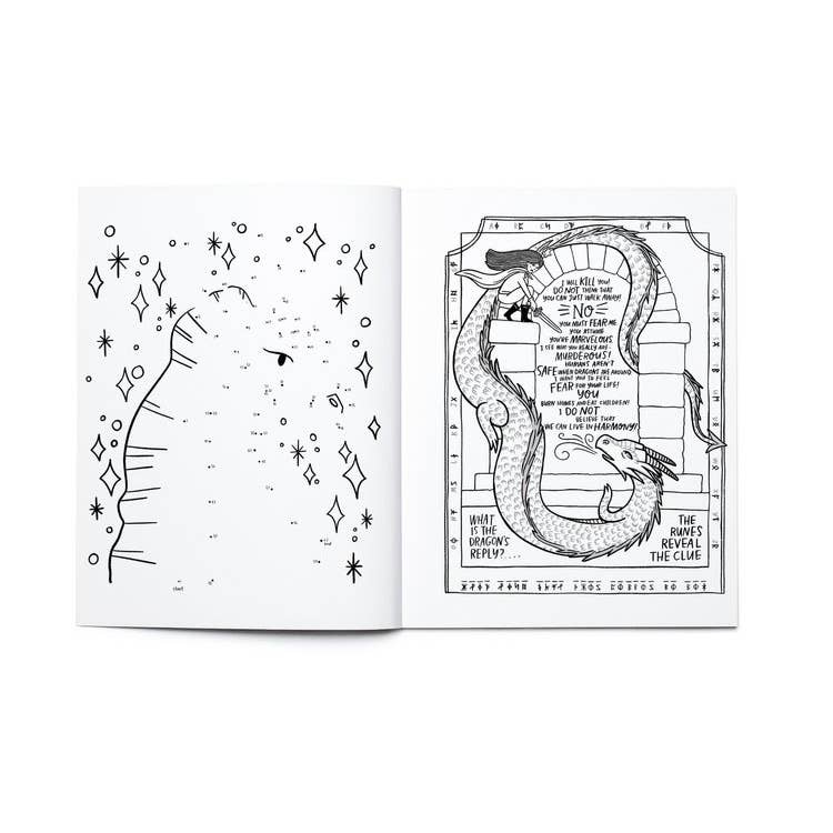MYTH &amp; MAGIC Coloring + Activity: Mazes, Puzzles, Jokes +