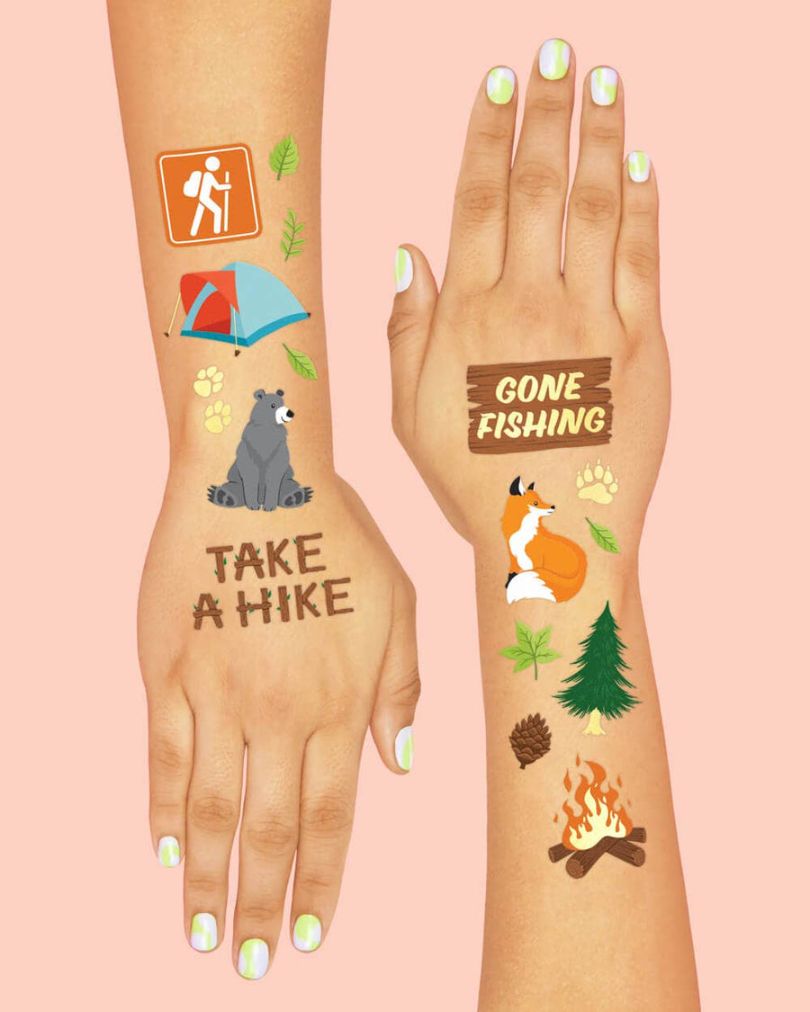 Camping Temporary Tattoos