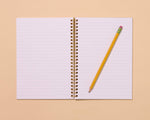 Letterpress A5 Lined Spiral Notebook—Pickles