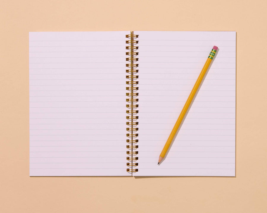 Letterpress A5 Lined Spiral Notebook—Pickles