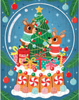 Reindeer Snow Globe Puzzle Ornament (48 Piece Mini Puzzle)