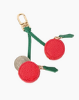 Cherry, Vegan Leather Coin Pouch / Bag Charm