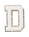 D - Letter Patch White