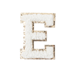 E - Letter Patch White