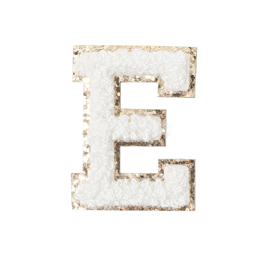 E - Letter Patch White