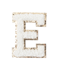 E - Letter Patch White