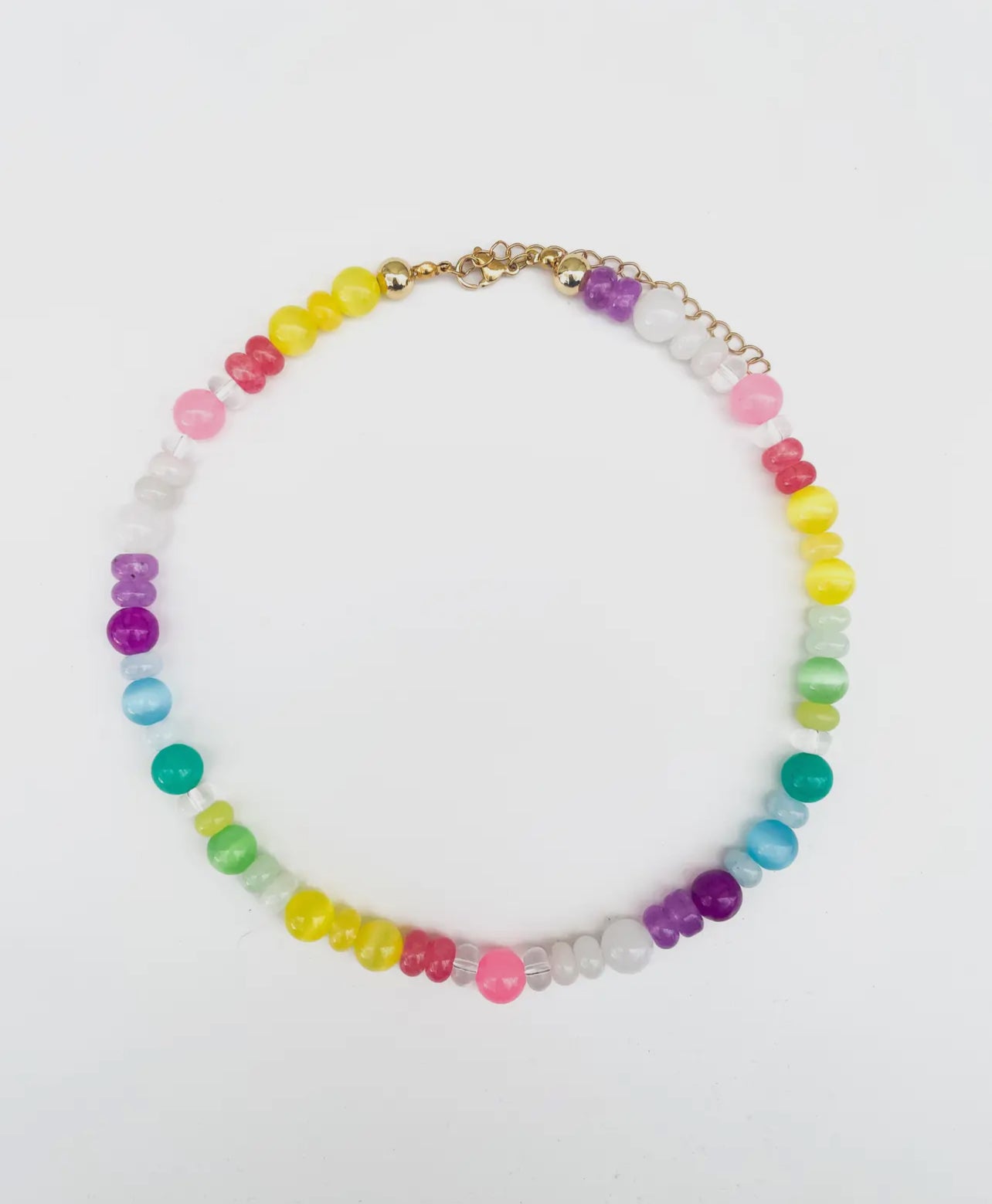 Rock Candy- Rainbow Gemstone Necklace