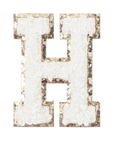 H - Letter Patch White