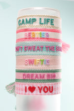 I Love You  |Embroidered Bracelet