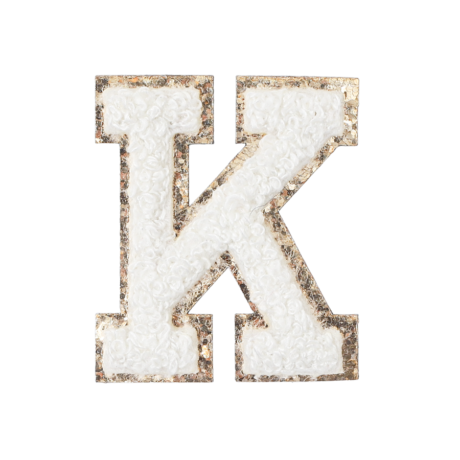 K-   Letter Patch White