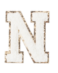 N - Letter Patch White