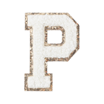 P - Letter Patch White