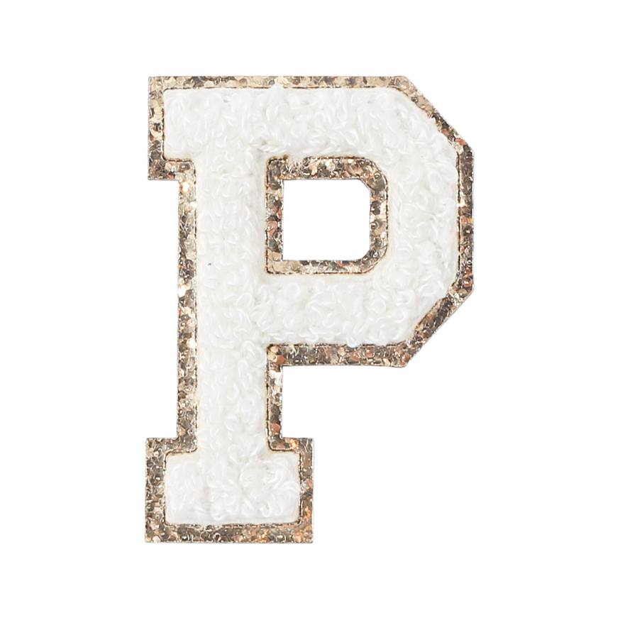 P - Letter Patch White