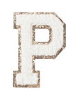 P - Letter Patch White