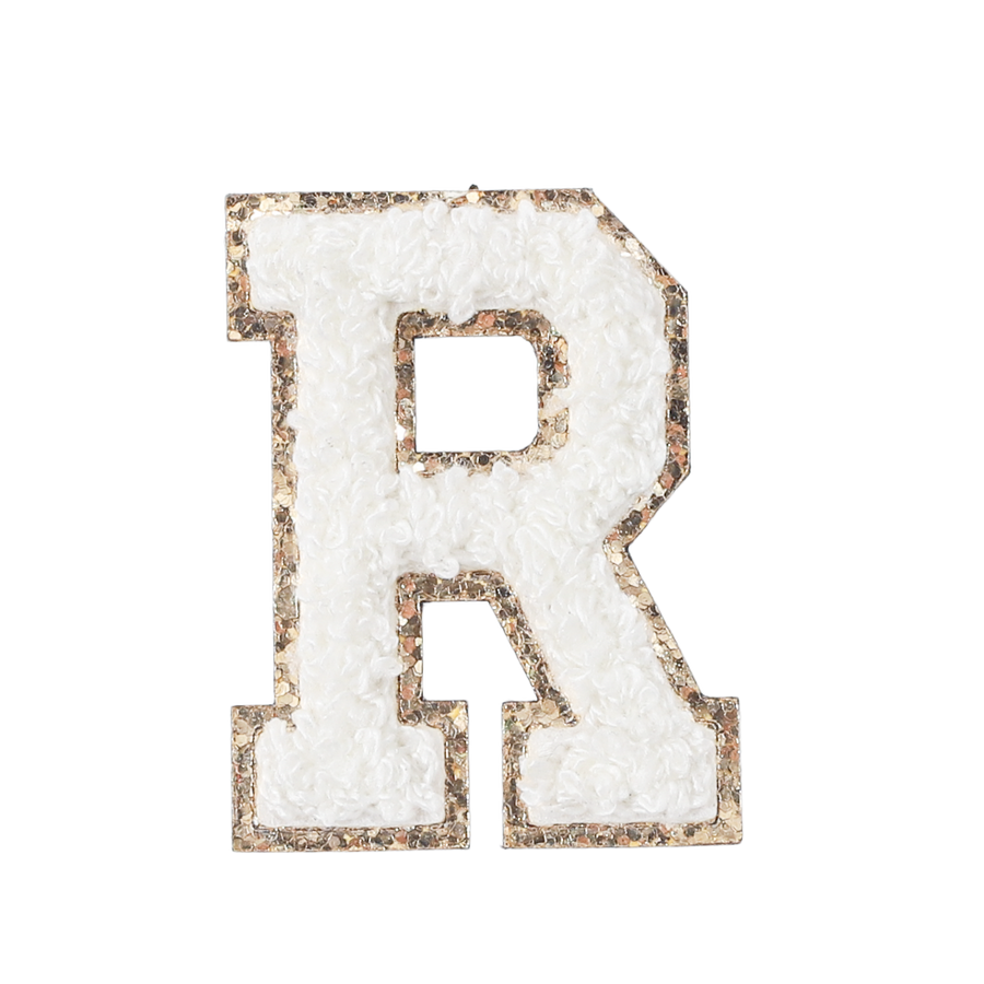 R - Letter Patch White