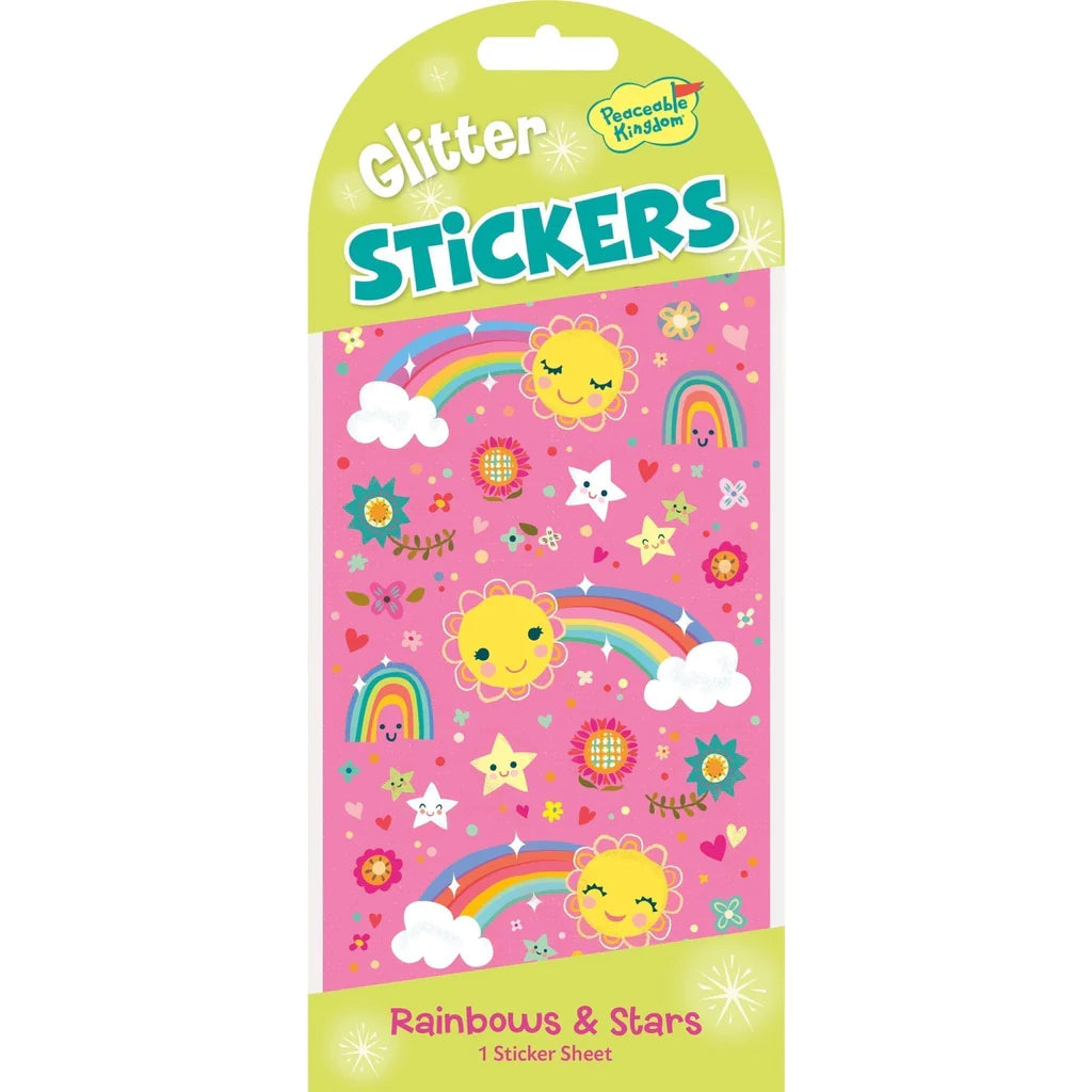 Rainbows &amp; Stars Glitter Stickers