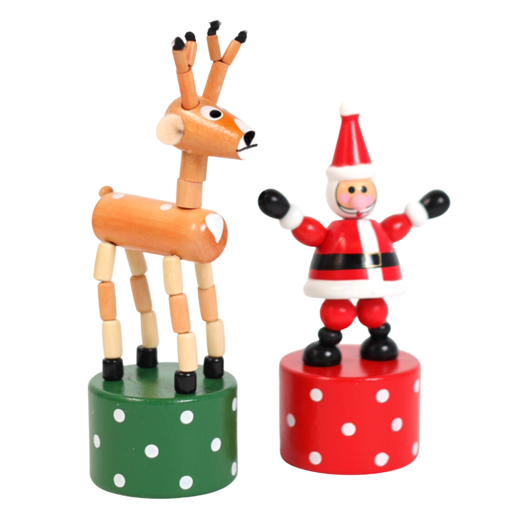 Santa or Reindeer Push Puppets (1PC - Ships Assorted)