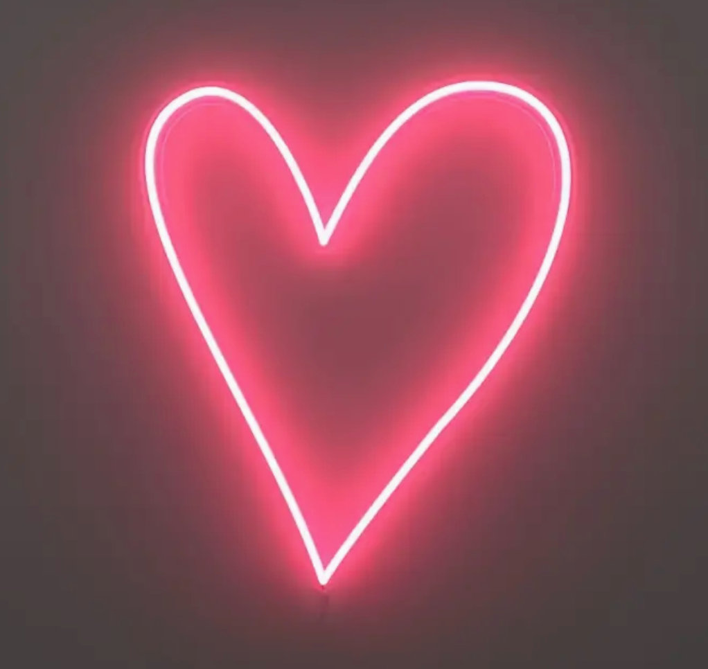Scribble Heart LED neon Light