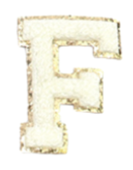 F Letter - White