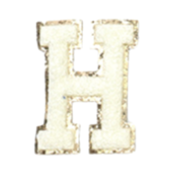 H Letter - White