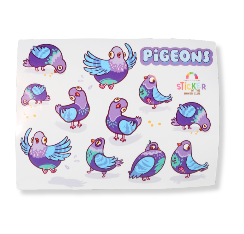 Silly Pigeon Sticker Sheet